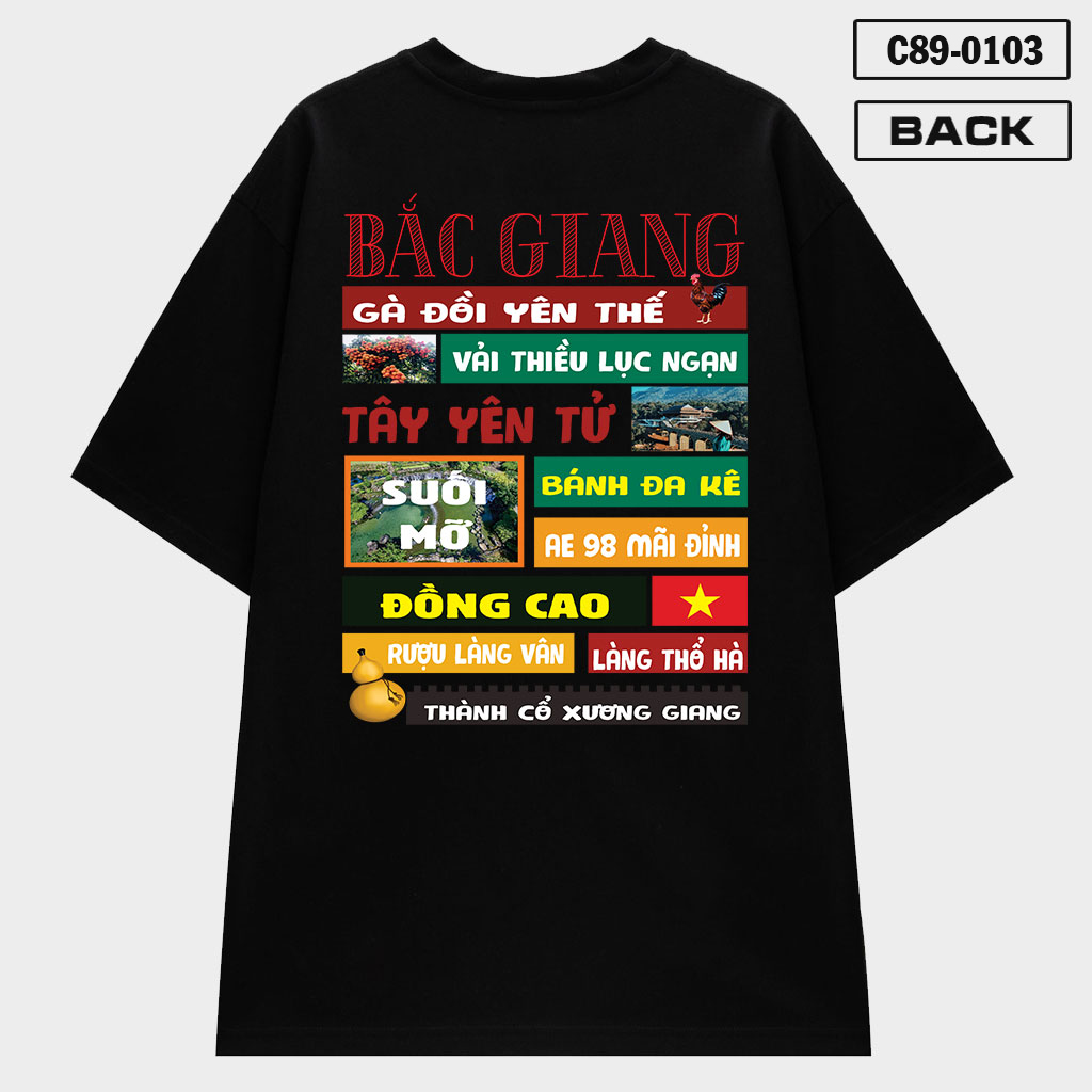 C89-0103 – Áo thun Bắc Giang Local Brand của PAW CUSTOM Front