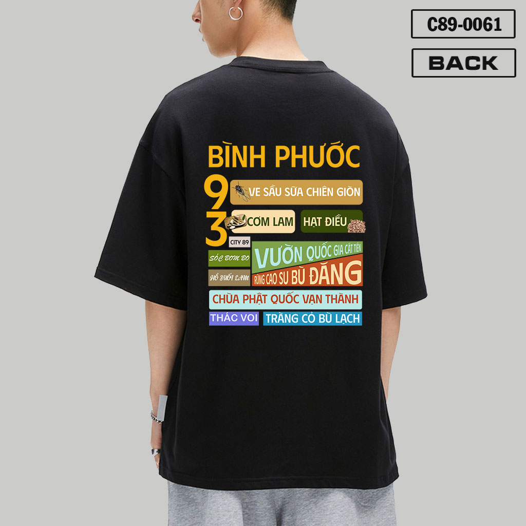 C89-0061 – Áo Thun tỉnh Bình Phước Local Brand PAW CUSTOM Back