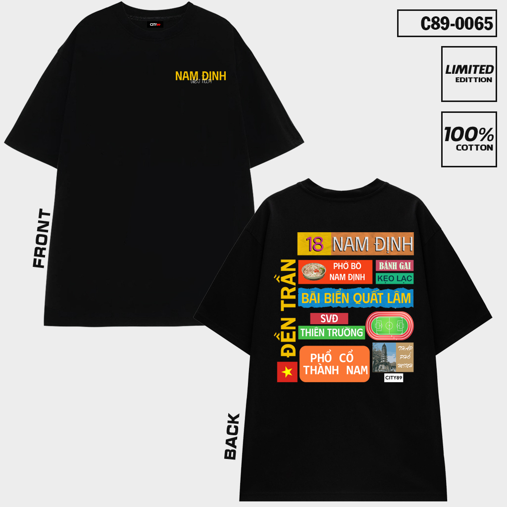 C89-0065 – Áo thun tỉnh Nam Định – Local Brand PAW CUSTOM Front