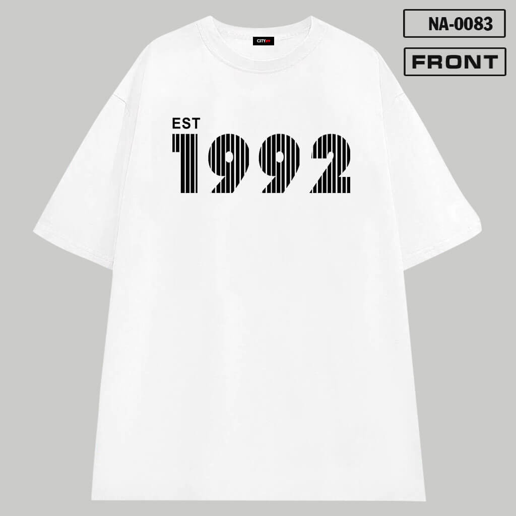 NA-0083 – Áo thun in EST 1992 siêu độc đáo Front